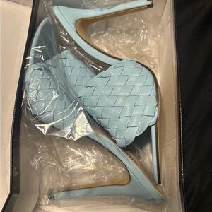 Moda Sky Blue Woven Heels
